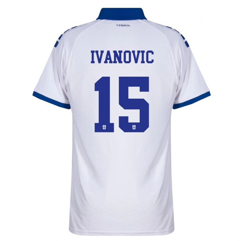 DanxenメンズセルビアOgnjen Ivanovic#15紺 白 赤アウェイシャツ26-28ジャージーユニフォーム