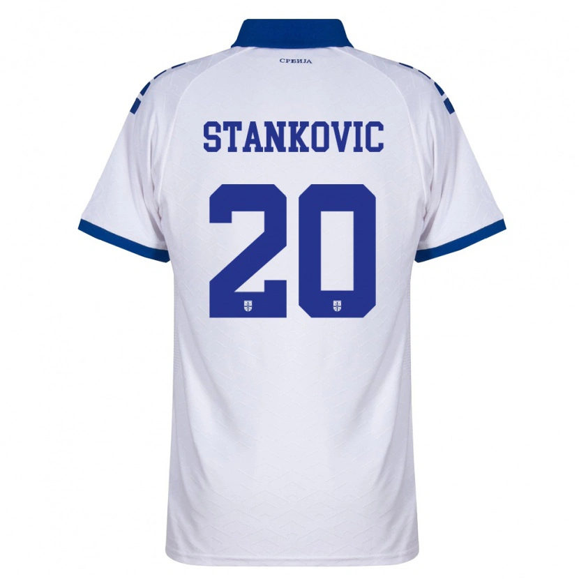 DanxenメンズセルビアAdrian Stankovic#20紺 白 赤アウェイシャツ26-28ジャージーユニフォーム