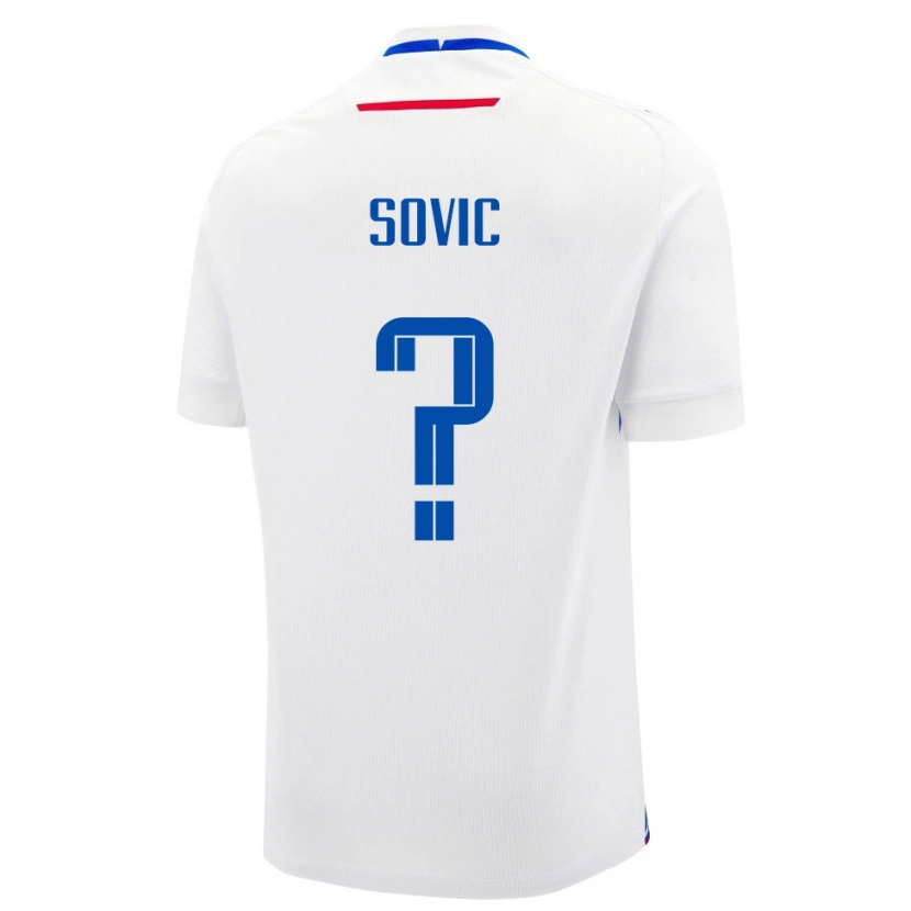 DanxenメンズスロバキアMiroslav Sovic#0白 青アウェイシャツ26-28ジャージーユニフォーム