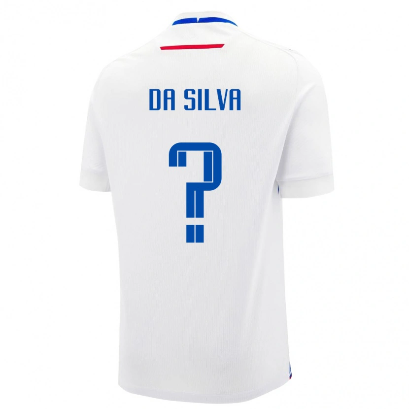 DanxenメンズスロバキアLeonardo Da Silva#0白 青アウェイシャツ26-28ジャージーユニフォーム