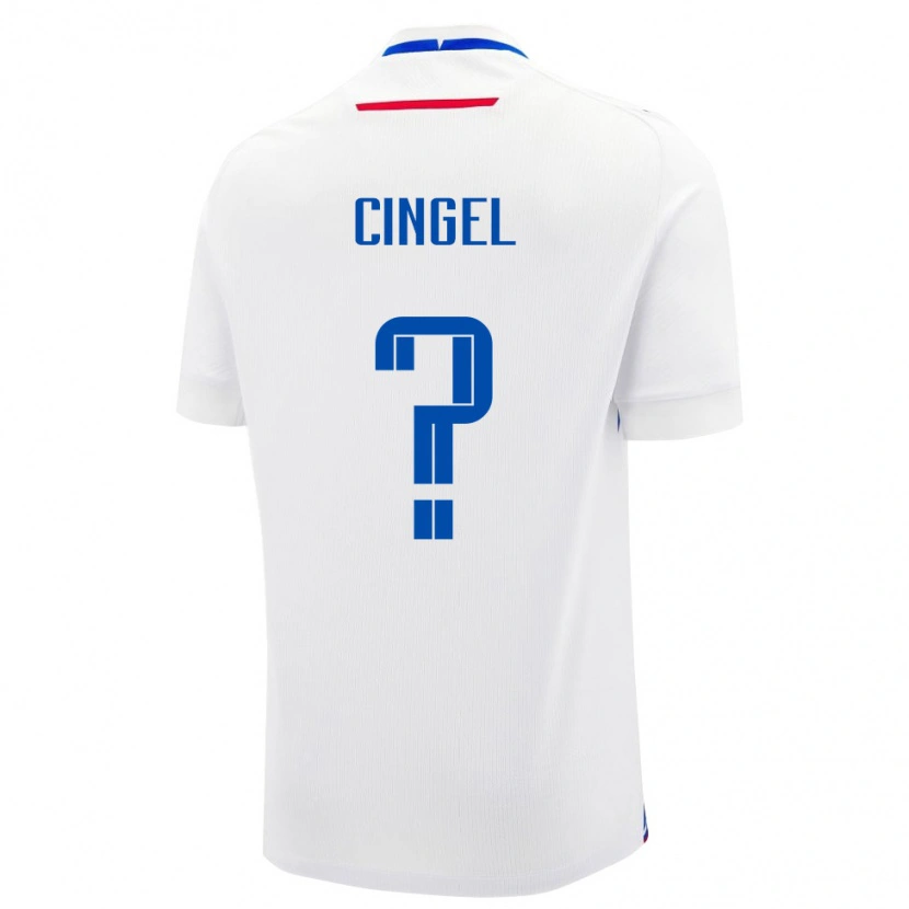 DanxenメンズスロバキアMark Cingel#0白 青アウェイシャツ26-28ジャージーユニフォーム