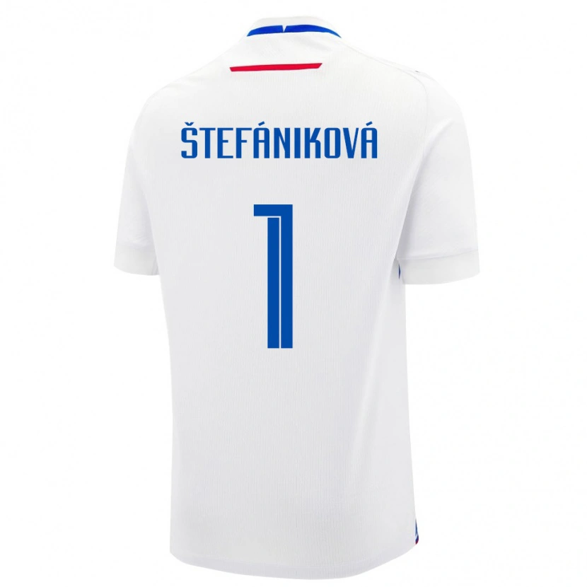 DanxenメンズスロバキアMarína Štefániková#1白 青アウェイシャツ26-28ジャージーユニフォーム