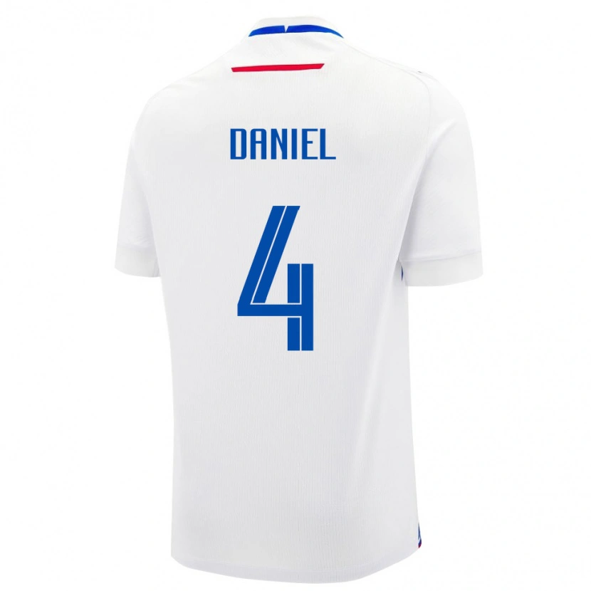 DanxenメンズスロバキアTobias Daniel#4白 青アウェイシャツ26-28ジャージーユニフォーム