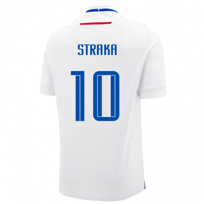 DanxenメンズスロバキアDavid Straka#10白 青アウェイシャツ26-28ジャージーユニフォーム