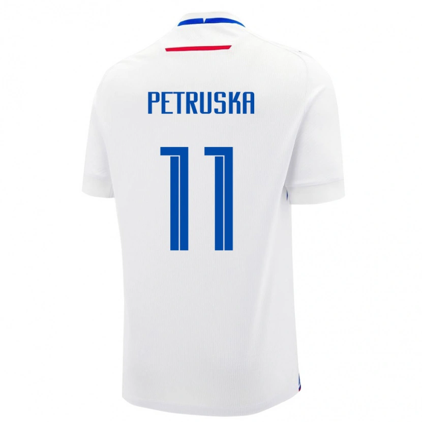 DanxenメンズスロバキアRobert Petruska#11白 青アウェイシャツ26-28ジャージーユニフォーム
