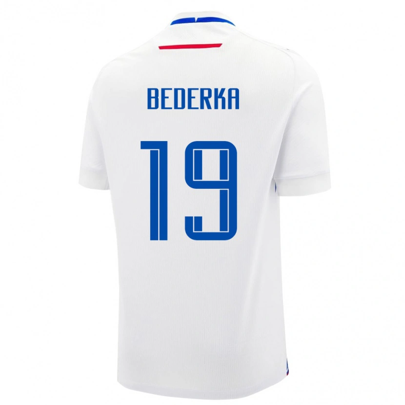 DanxenメンズスロバキアMartin Bederka#19白 青アウェイシャツ26-28ジャージーユニフォーム