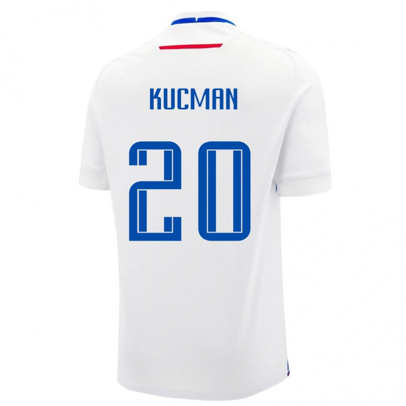 DanxenメンズスロバキアMarcel Kucman#20白 青アウェイシャツ26-28ジャージーユニフォーム