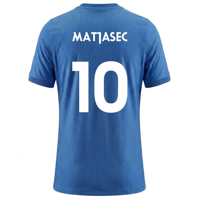 DanxenメンズスロベニアMiha Matjasec#10青 白アウェイシャツ26-28ジャージーユニフォーム