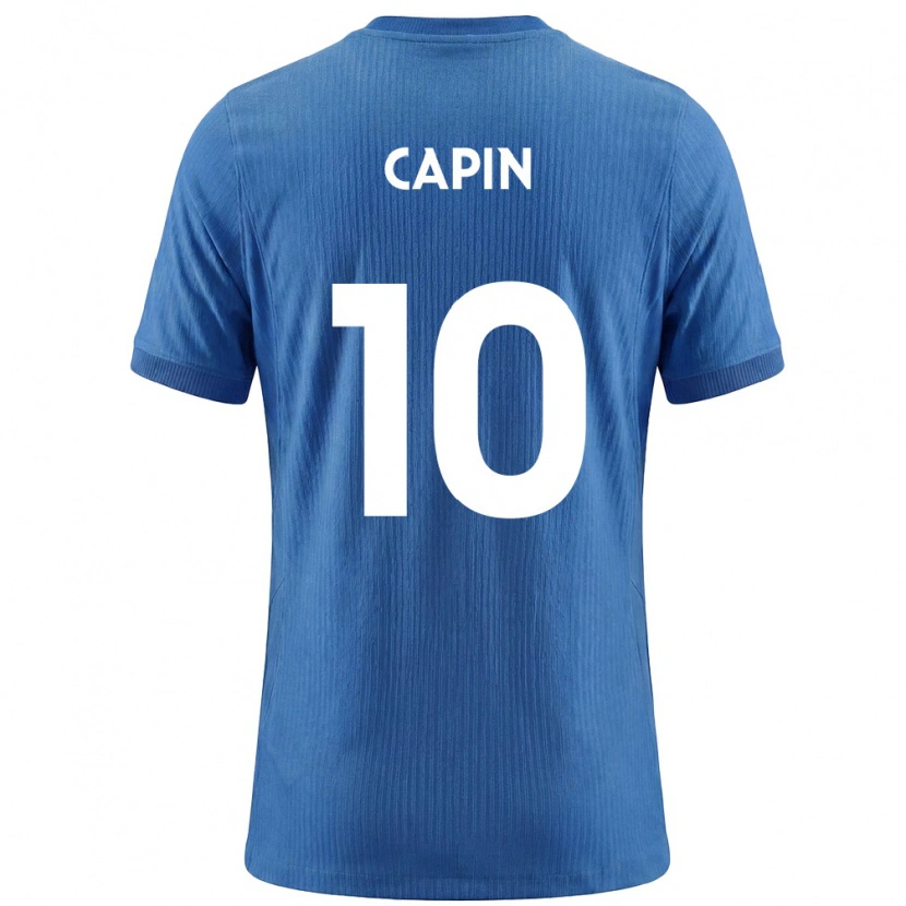 DanxenメンズスロベニアStefan Capin#10青 白アウェイシャツ26-28ジャージーユニフォーム