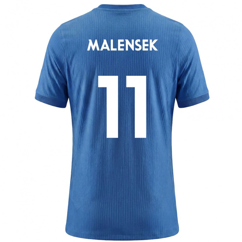 DanxenメンズスロベニアMatej Malensek#11青 白アウェイシャツ26-28ジャージーユニフォーム