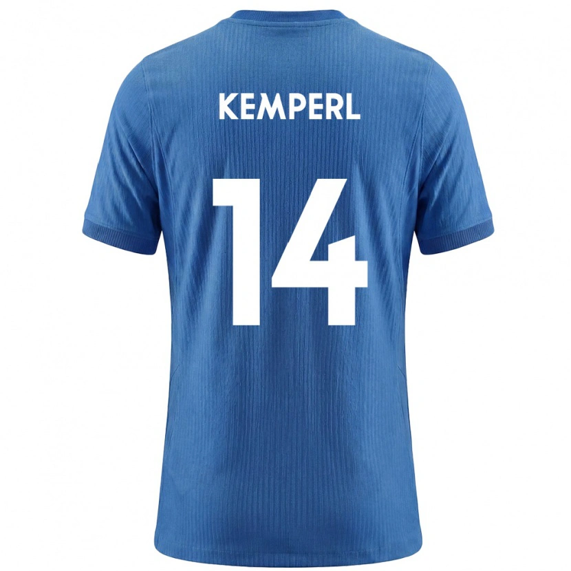 DanxenメンズスロベニアNino Kemperl#14青 白アウェイシャツ26-28ジャージーユニフォーム