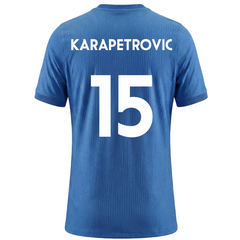 DanxenメンズスロベニアLuka Karapetrovic#15青 白アウェイシャツ26-28ジャージーユニフォーム