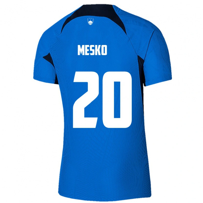 DanxenメンズスロベニアZan Mesko#20青 白アウェイシャツ26-28ジャージーユニフォーム