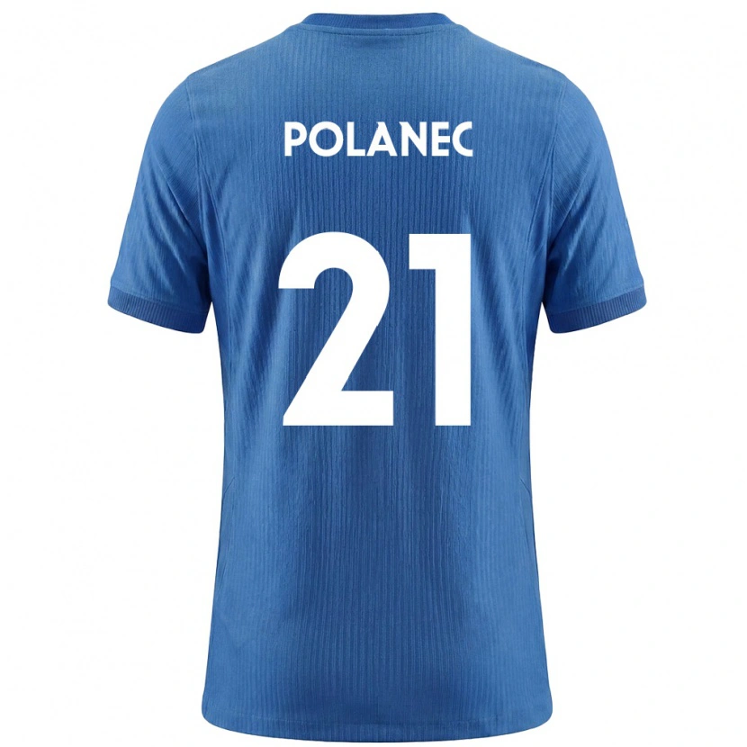 DanxenメンズスロベニアGaj Polanec#21青 白アウェイシャツ26-28ジャージーユニフォーム