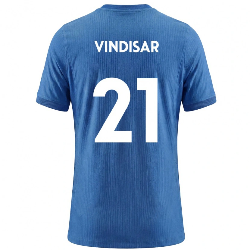 DanxenメンズスロベニアZala Vindišar#21青 白アウェイシャツ26-28ジャージーユニフォーム