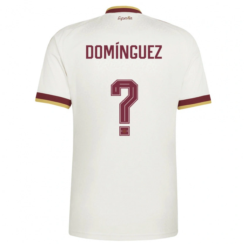 DanxenメンズスペインJorge Domínguez#0オフホワイト バーガンディアウェイシャツ26-28ジャージーユニフォーム