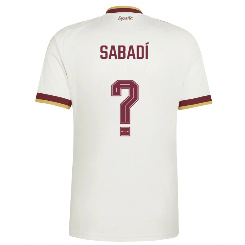 DanxenメンズスペインPol Sabadí#0オフホワイト バーガンディアウェイシャツ26-28ジャージーユニフォーム