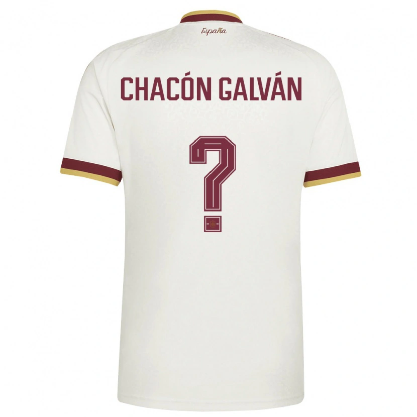 DanxenメンズスペインHugo Chacón Galván#0オフホワイト バーガンディアウェイシャツ26-28ジャージーユニフォーム