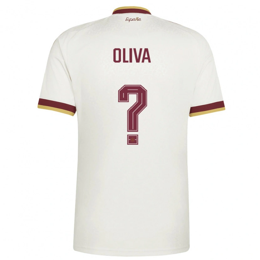 DanxenメンズスペインHugo Oliva#0オフホワイト バーガンディアウェイシャツ26-28ジャージーユニフォーム