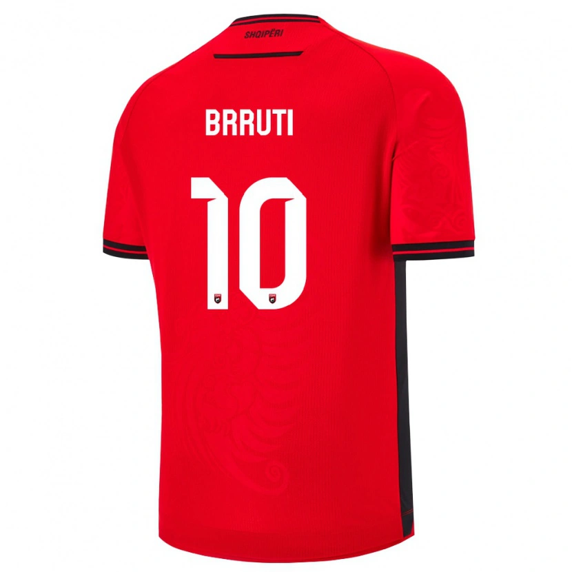 DanxenレディースアルバニアEtnik Brruti#10赤 黒ホームシャツ26-28ジャージーユニフォーム