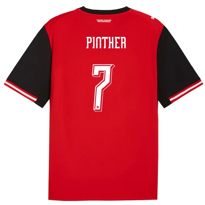 DanxenレディースオーストリアViktoria Pinther#7黒 白ホームシャツ26-28ジャージーユニフォーム
