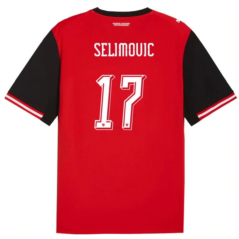 DanxenレディースオーストリアAmar Selimovic#17黒 白ホームシャツ26-28ジャージーユニフォーム