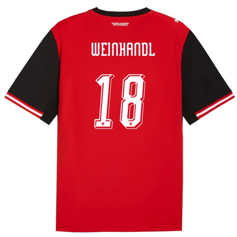 DanxenレディースオーストリアLuca Weinhandl#18黒 白ホームシャツ26-28ジャージーユニフォーム