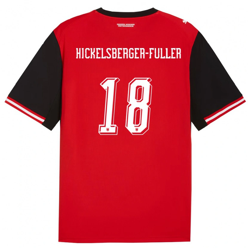Danxenレディースオーストリアユリア・ヒッケルスベルガー＝フュッラー#18黒 白ホームシャツ26-28ジャージーユニフォーム