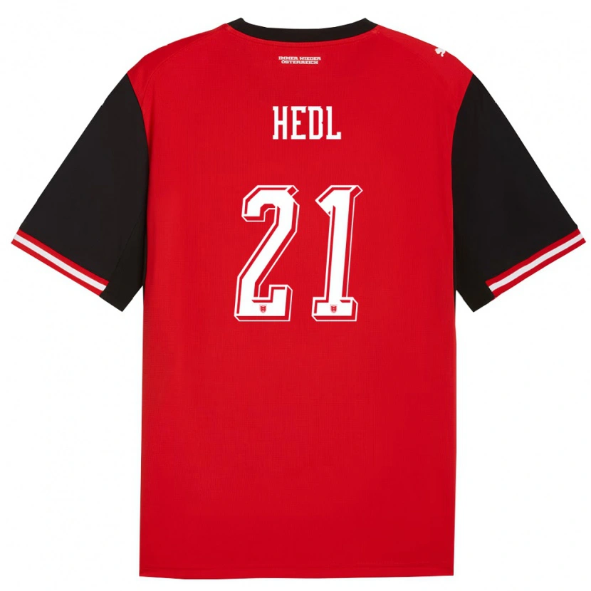 DanxenレディースオーストリアPhilip Hedl#21黒 白ホームシャツ26-28ジャージーユニフォーム