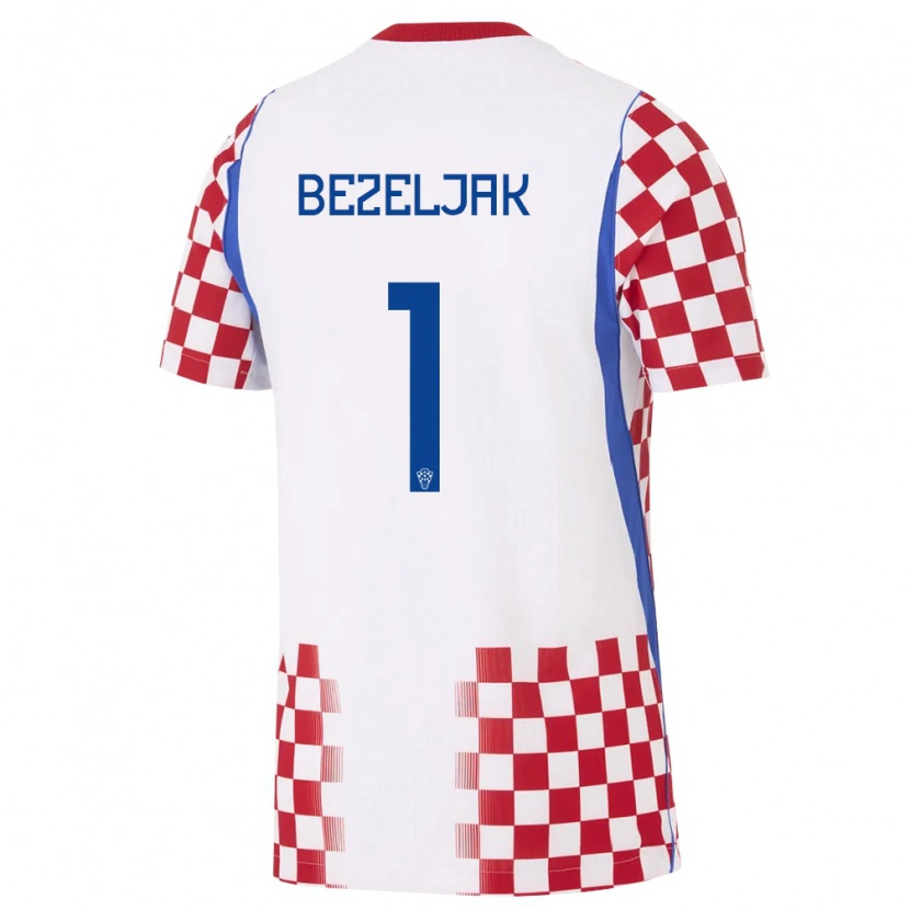 DanxenレディースクロアチアRaul Bezeljak#1白 赤 青ホームシャツ26-28ジャージーユニフォーム