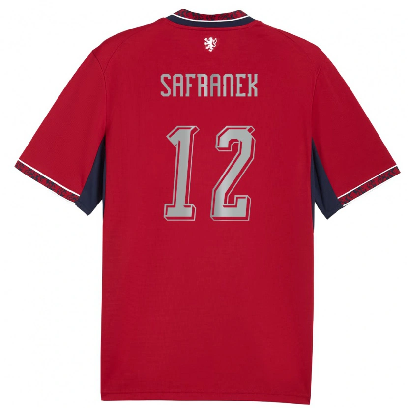 DanxenレディースチェコAdam Safranek#12赤 白 紺ホームシャツ26-28ジャージーユニフォーム