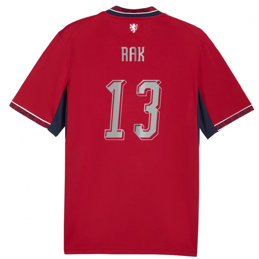 DanxenレディースチェコFilip Rak#13赤 白 紺ホームシャツ26-28ジャージーユニフォーム