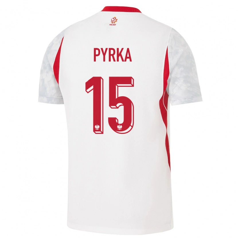 DanxenレディースポーランドArkadiusz Pyrka#15白 赤 灰ホームシャツ26-28ジャージーユニフォーム