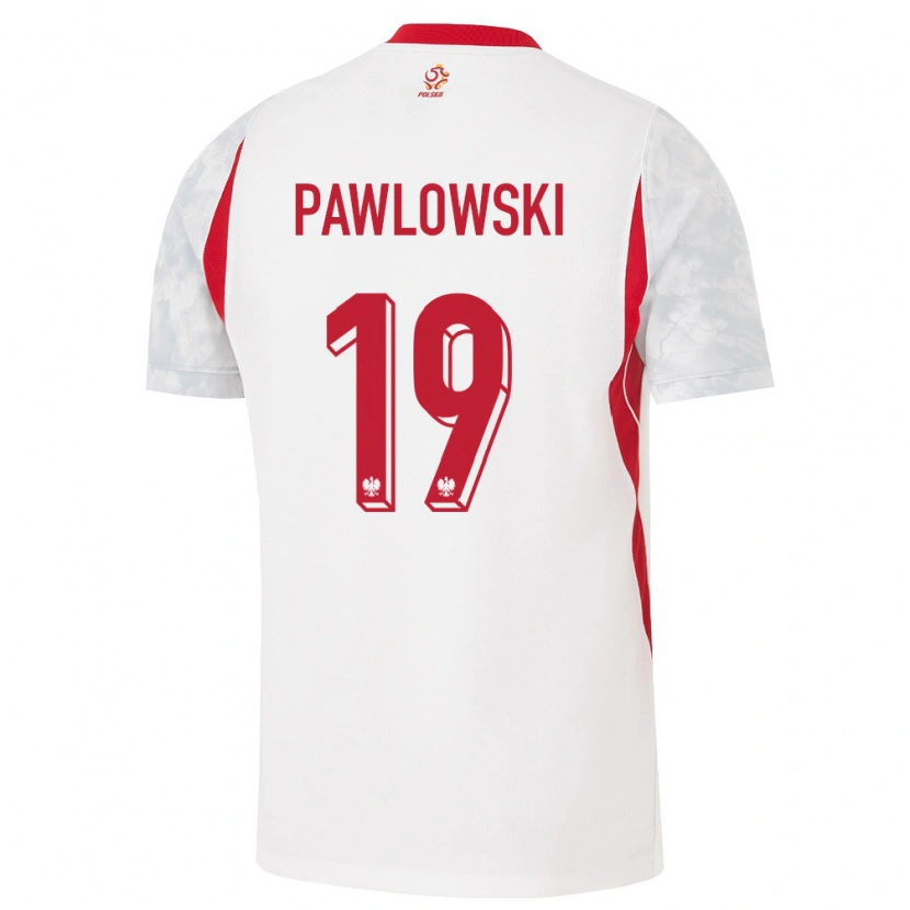 DanxenレディースポーランドMax Pawlowski#19白 赤 灰ホームシャツ26-28ジャージーユニフォーム