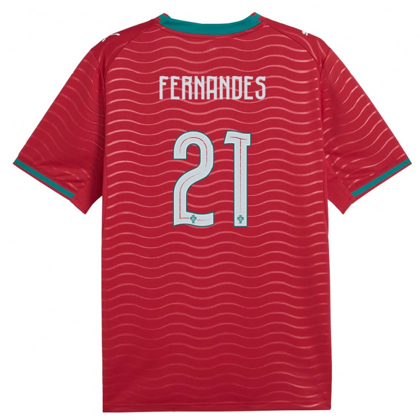 Danxenレディースポルトガルロジャー・フェルナンデス#21赤 緑 白ホームシャツ26-28ジャージーユニフォーム