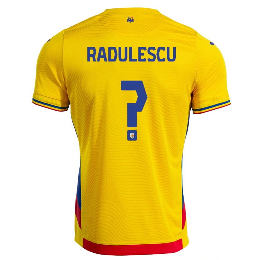 DanxenレディースルーマニアȘtefan Rădulescu#0黄 赤ホームシャツ26-28ジャージーユニフォーム