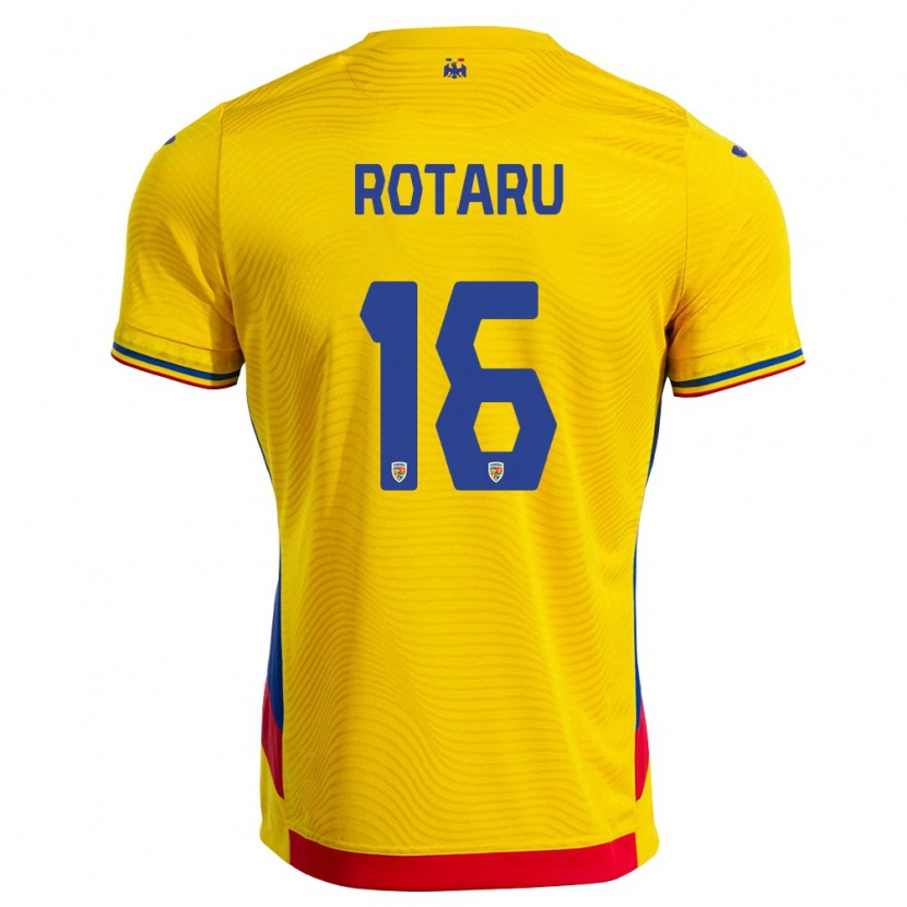 DanxenレディースルーマニアȘtefan Rotaru#16黄 赤ホームシャツ26-28ジャージーユニフォーム