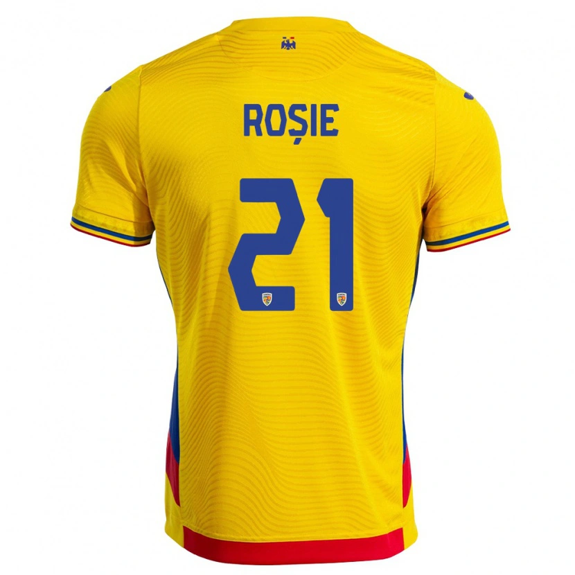 DanxenレディースルーマニアGenoveva Roșie#21黄 赤ホームシャツ26-28ジャージーユニフォーム