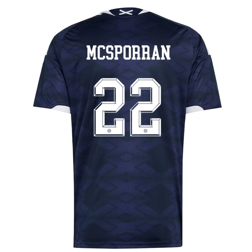 DanxenレディーススコットランドArran Mcsporran#22紺 白ホームシャツ26-28ジャージーユニフォーム