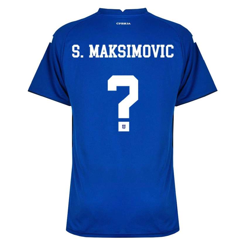 DanxenレディースセルビアStrahinja Maksimovic#0紺 赤ホームシャツ26-28ジャージーユニフォーム