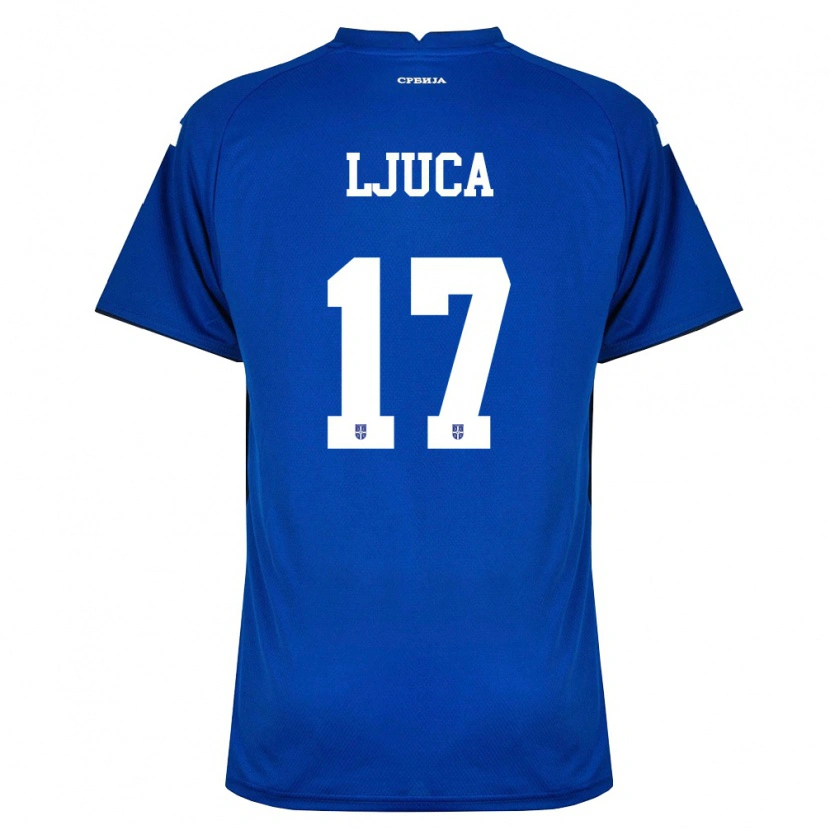 DanxenレディースセルビアMilos Ljuca#17紺 赤ホームシャツ26-28ジャージーユニフォーム