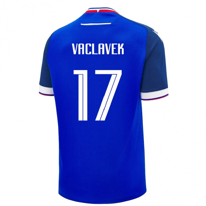 DanxenレディーススロバキアMarko Vaclavek#17青 白ホームシャツ26-28ジャージーユニフォーム