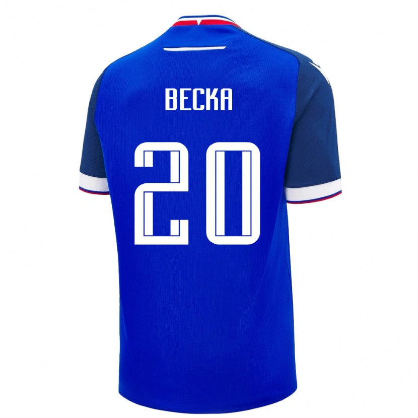 DanxenレディーススロバキアMartin Becka#20青 白ホームシャツ26-28ジャージーユニフォーム