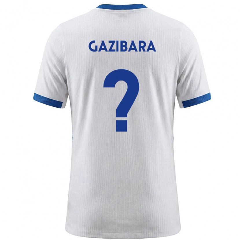 DanxenレディーススロベニアIshak Gazibara#0白 青ホームシャツ26-28ジャージーユニフォーム