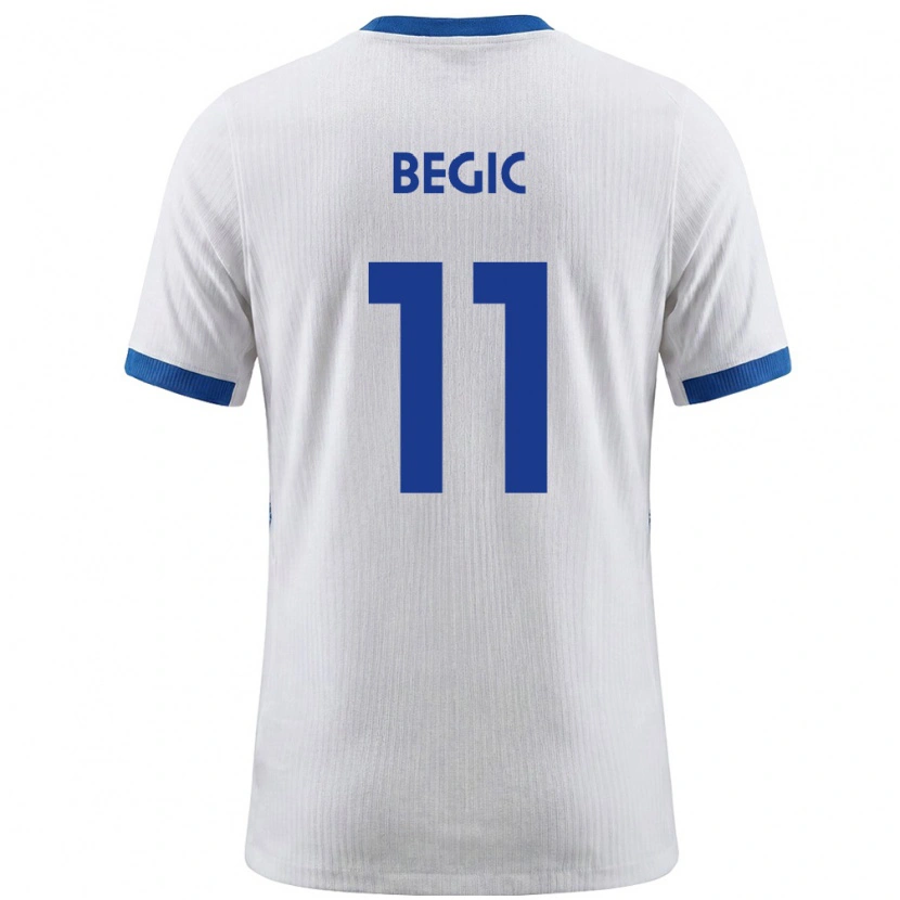DanxenレディーススロベニアTjas Begic#11白 青ホームシャツ26-28ジャージーユニフォーム