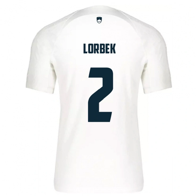 DanxenレディーススロベニアAnej Lorbek#2白 青ホームシャツ26-28ジャージーユニフォーム