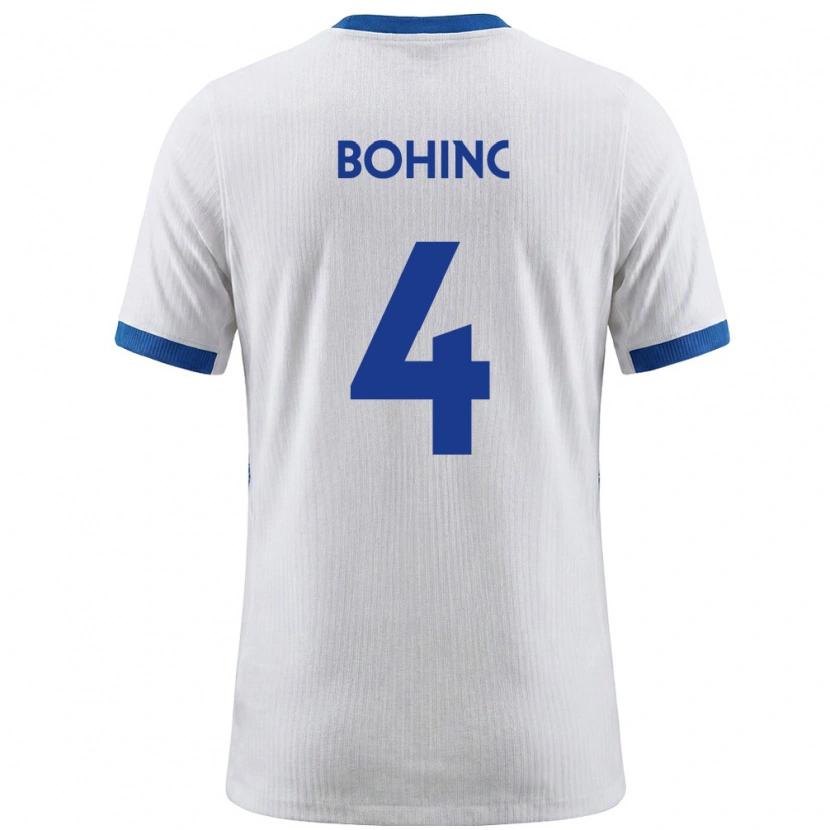 DanxenレディーススロベニアLev Bohinc#4白 青ホームシャツ26-28ジャージーユニフォーム