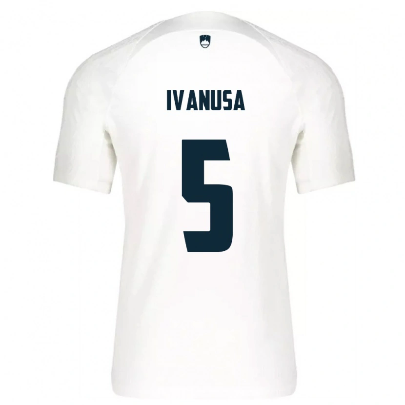 DanxenレディーススロベニアLara Ivanuša#5白 青ホームシャツ26-28ジャージーユニフォーム