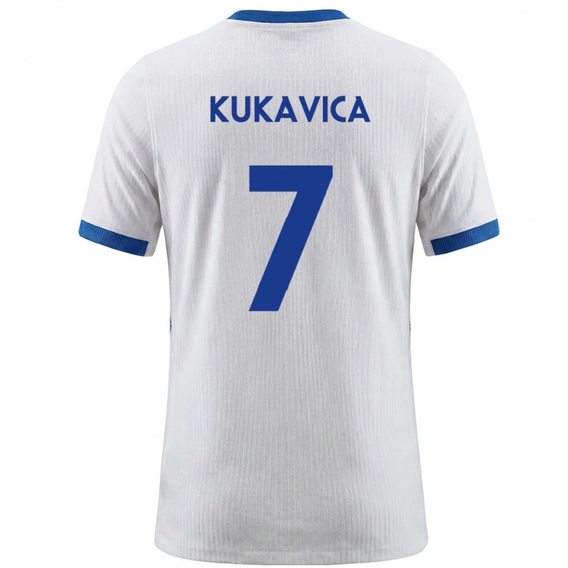 DanxenレディーススロベニアInas Kukavica#7白 青ホームシャツ26-28ジャージーユニフォーム