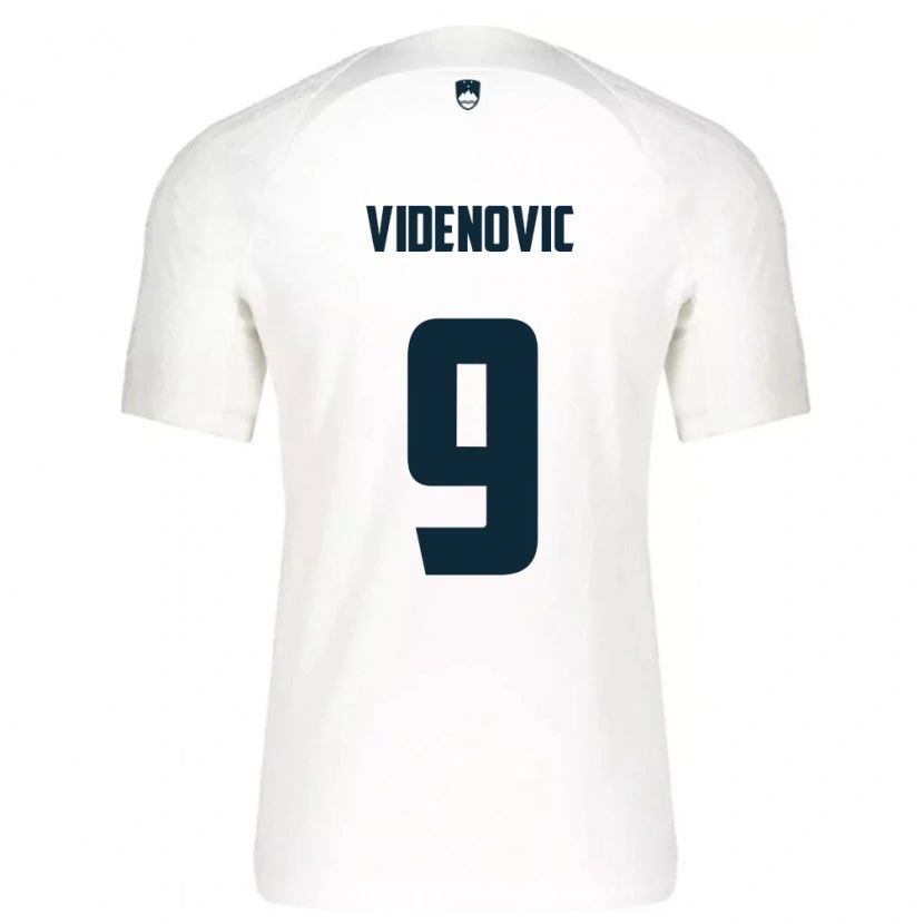 DanxenレディーススロベニアDenis Videnovic#9白 青ホームシャツ26-28ジャージーユニフォーム